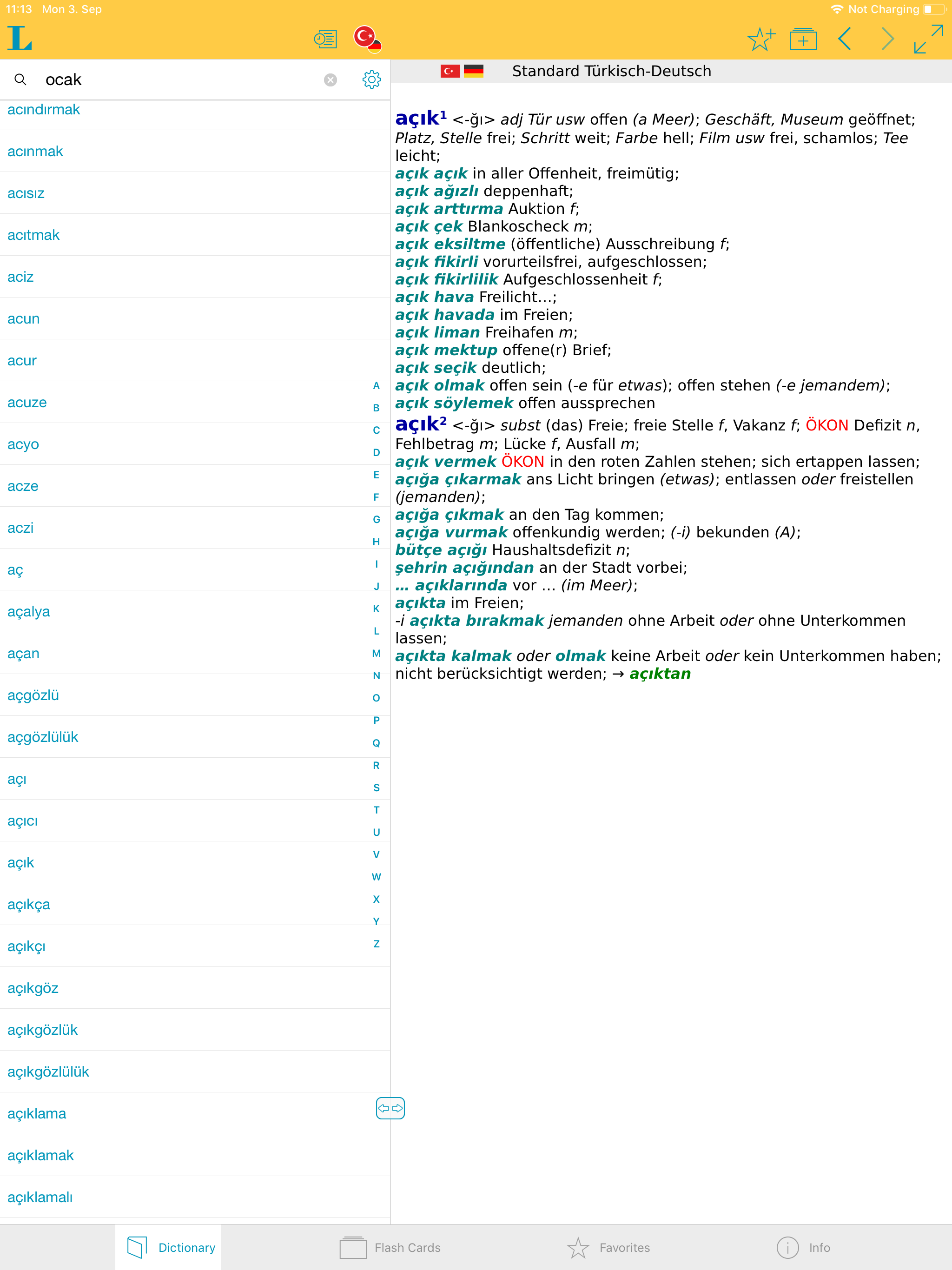 Big German Turkish Dictionary screenshot 5