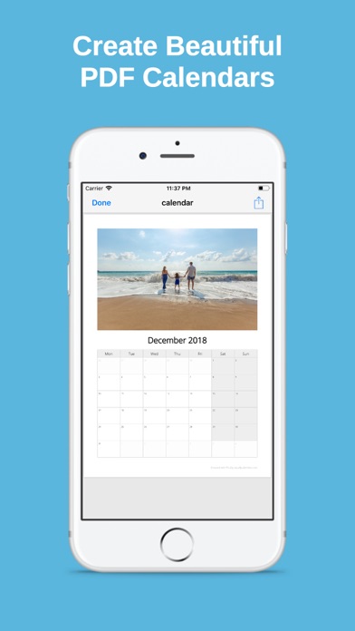 Screenshot #1 pour Pically – PDF Calendar Maker