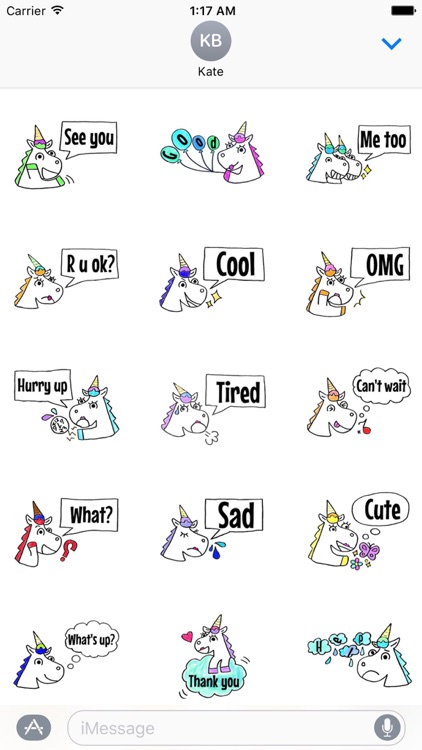 Cute Couple Unicorn Sticker