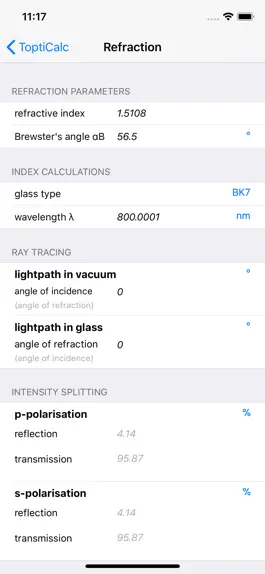 Game screenshot ToptiCalc Optics Calculator hack