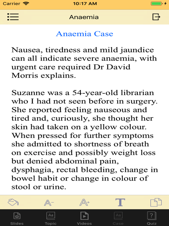 Anaemia (offline) iPad screenshot