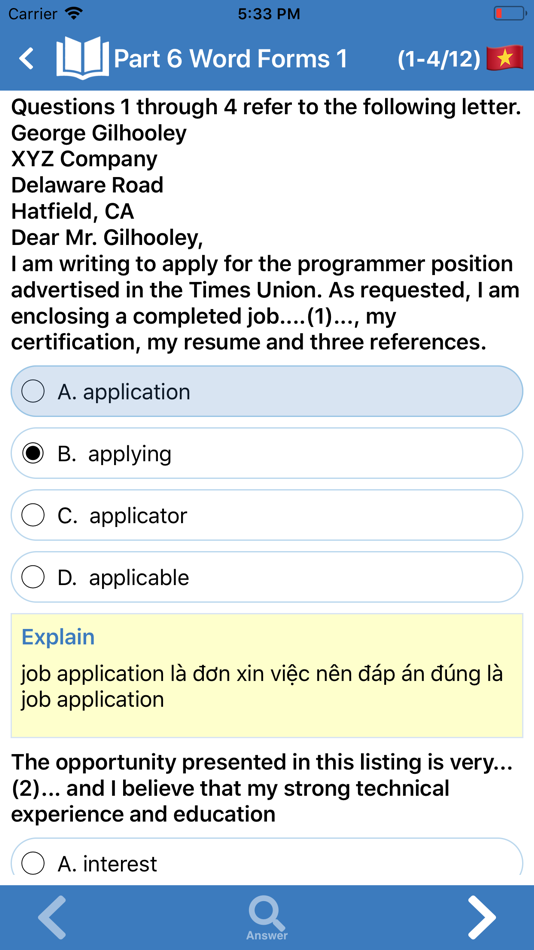#6. Prep for the Toeic test (iOS) 由: Hoa Nguyen Quang