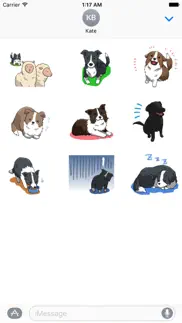 cute border collie dog sticker iphone screenshot 3