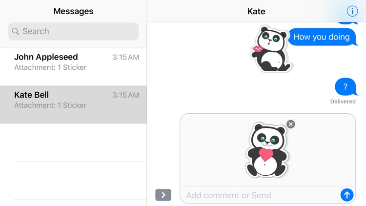 Adorable Panda Emojis Stickers screenshot-3