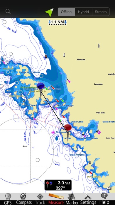 Screenshot #3 pour Mer Adriatique GPS Carte