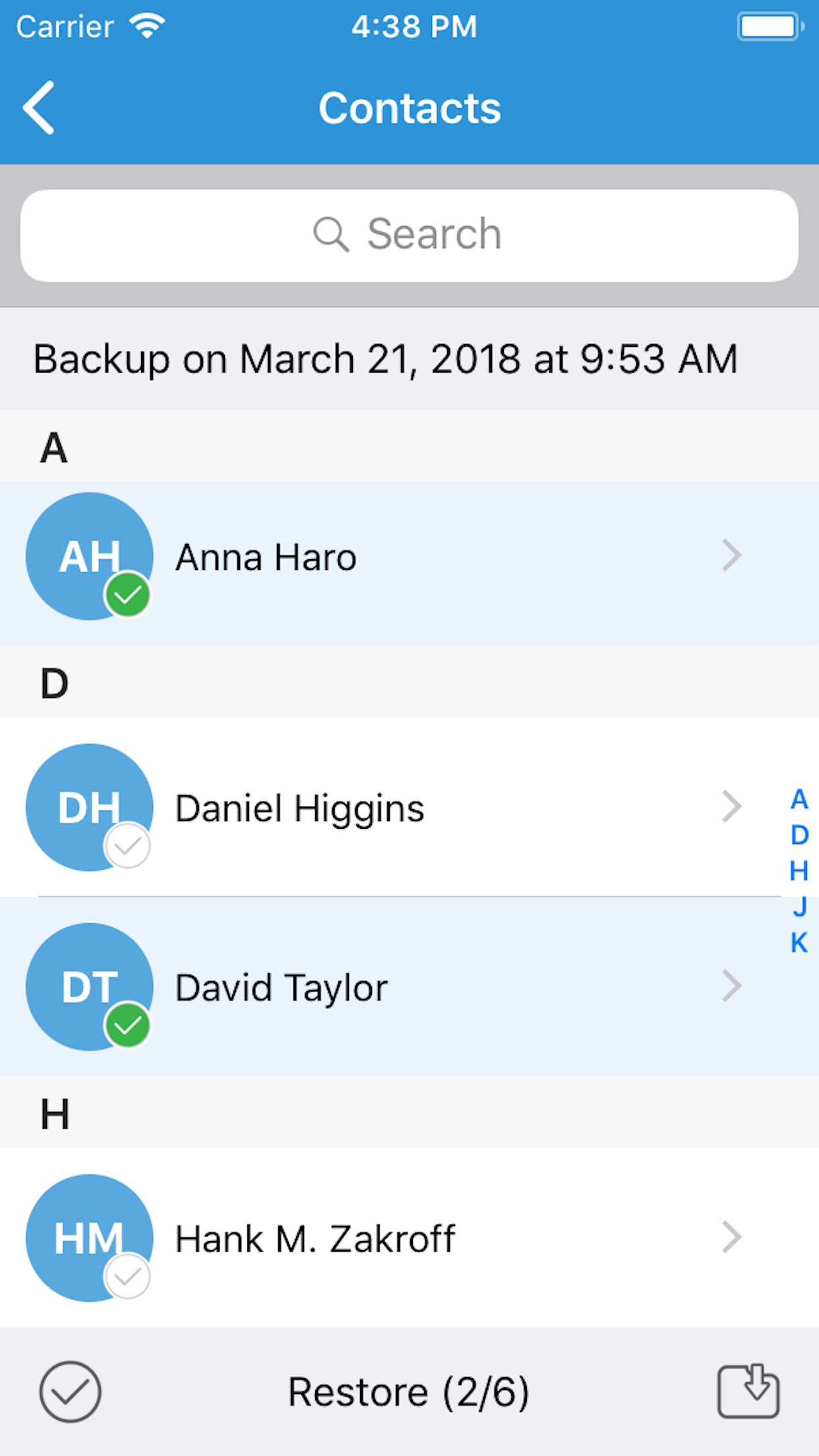 Contact Manager & Backup