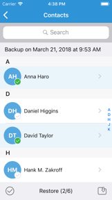 Contact Manager & Backup screenshot