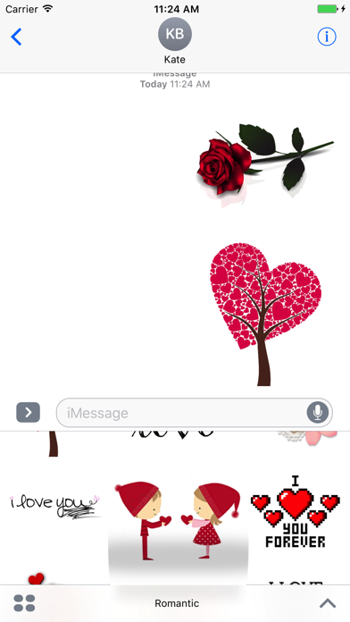 Romantic Emoticons screenshot 3