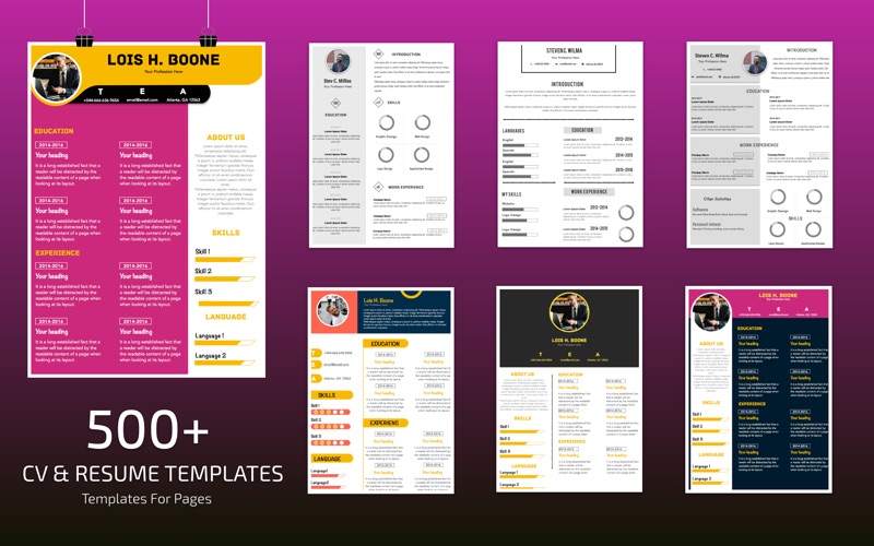 resume & cv templates by ca iphone screenshot 1