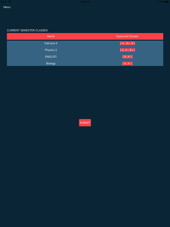 GPApp - GPA Calculator iPad screenshot 3 - Education app