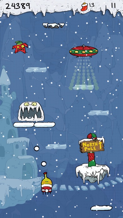 Screenshot #1 pour Doodle Jump Christmas PLUS