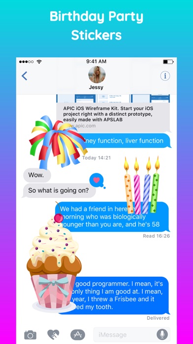 Happy Birthday Sticker App Emo screenshot 4