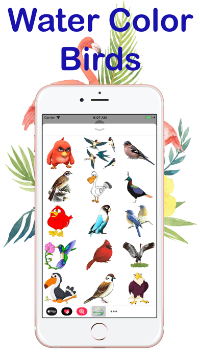 Watercolor Birds Stickers! screenshot 2