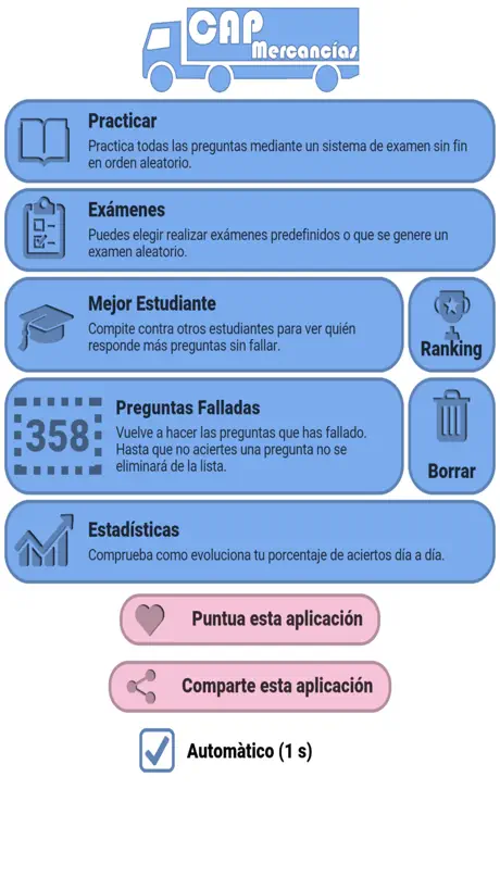 Examen CAP Mercancías España