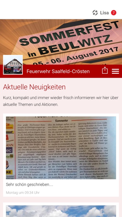 Feuerwehr Saalfeld-Crösten