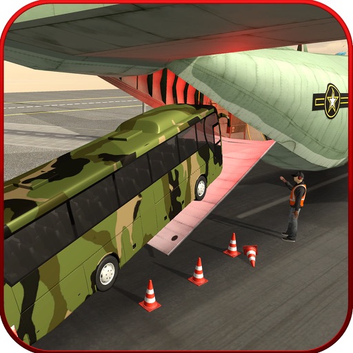 Airplane Army Bus Transport icon