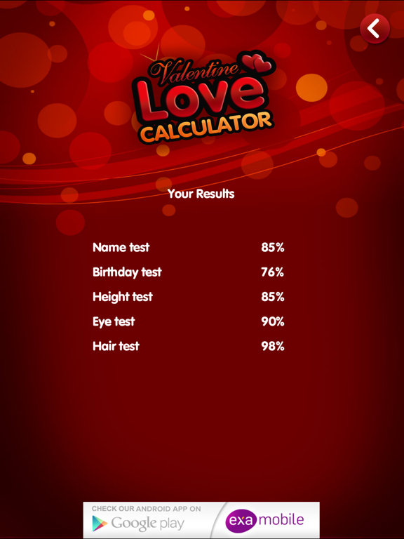 Super Love Calculator iPad screenshot 4 - Entertainment app