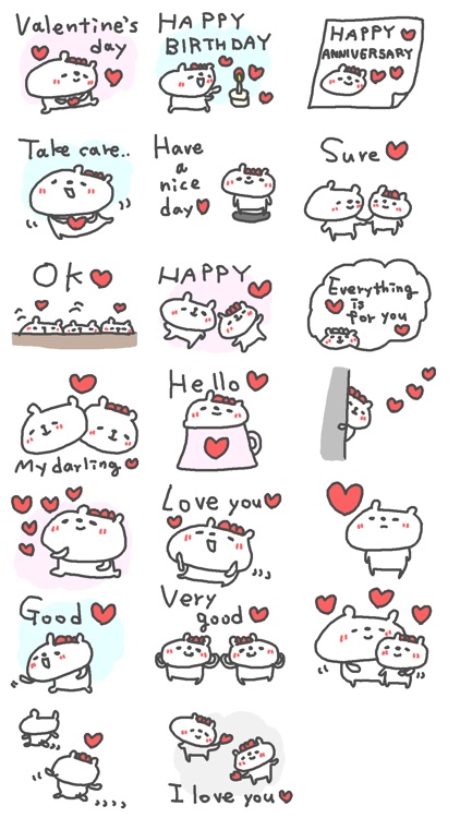 LOVELOVELOVE BEAR STICKERS!!