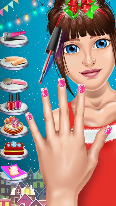 Christmas Hair Nail Salon Game iPhone screenshot 5 - Games app