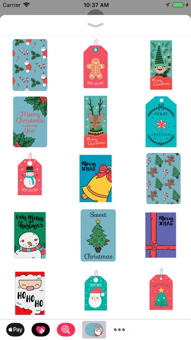 Merry Christmas stickers card screenshot 2
