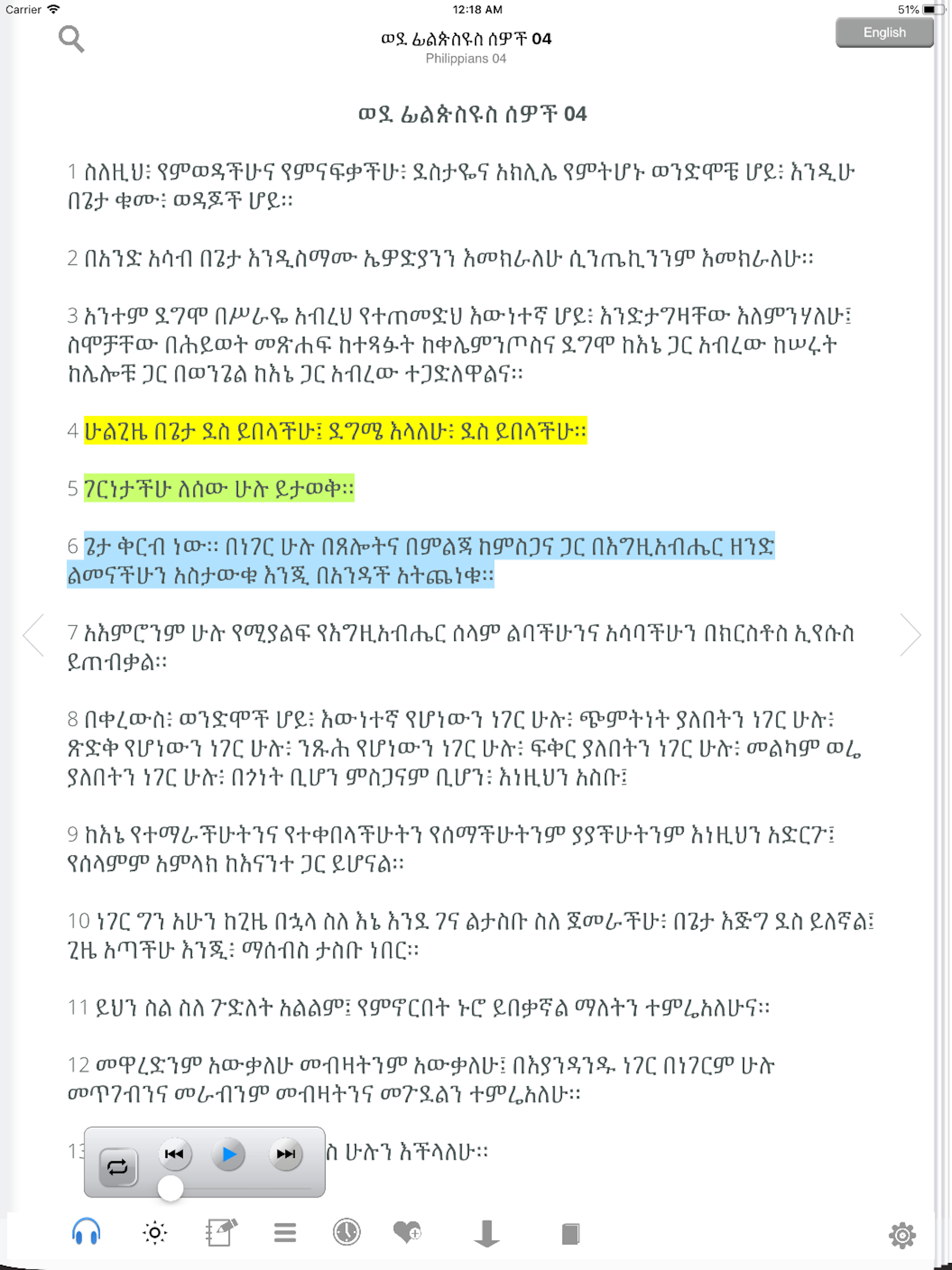 Amharic Bible with Audio