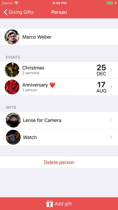 Giving Gifts - Idea Planner screenshot 3
