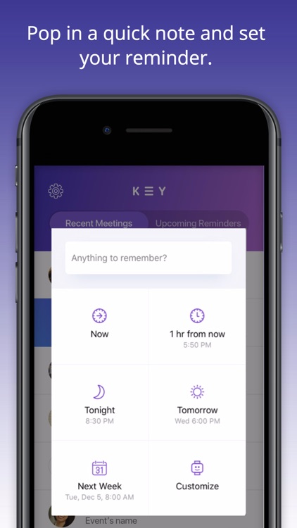 KEY — Always Follow Up