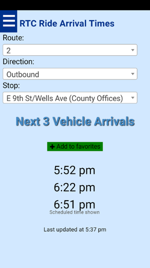 Reno Bus Tracker for RTC(圖3)-速報App