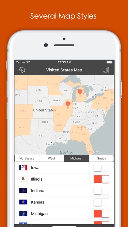 Visited States Map Pro
