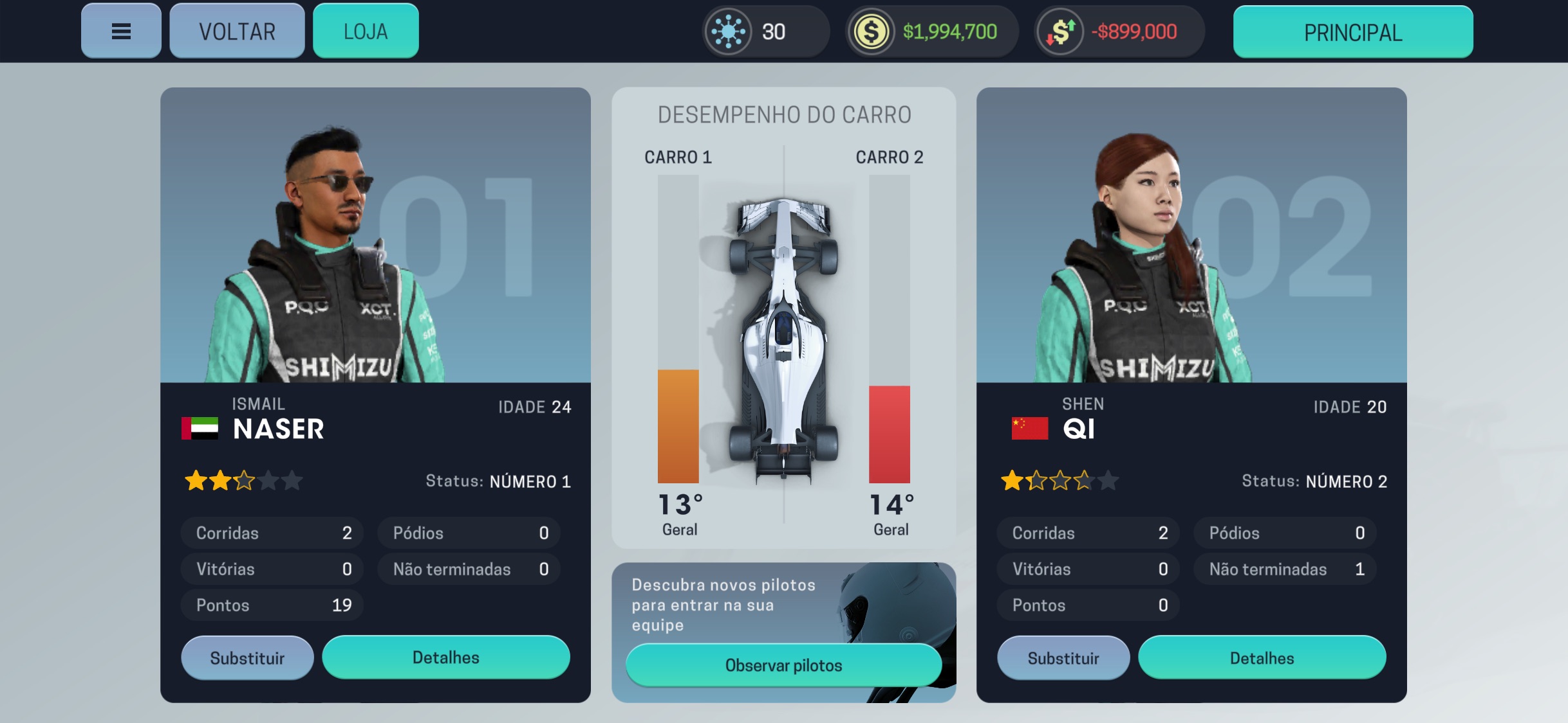 Screenshot do app Motorsport Manager Mobile 3