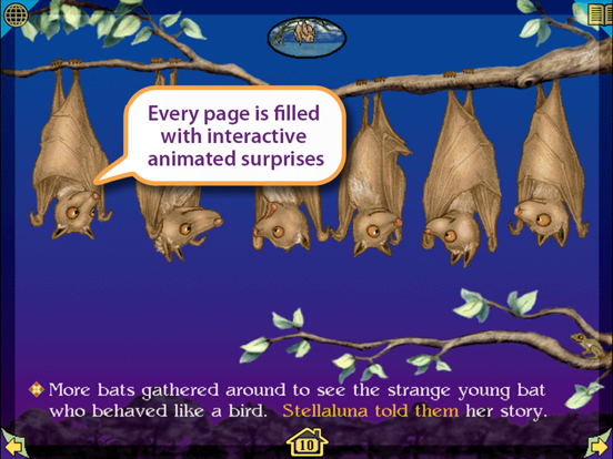 Stellaluna Living Book iPad screenshot 4 - Education app