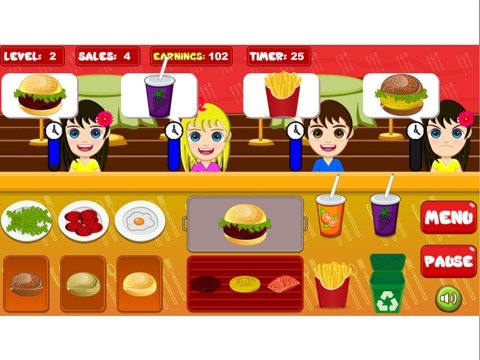 ハンバーガー： 理ゲーム 料理ゲームのおすすめ画像1