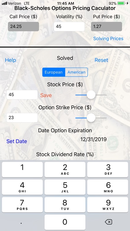 Black-Scholes Options Solver