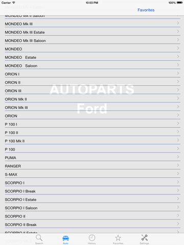 Скриншот из Autoparts for Ford