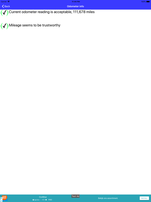 Car Check App iPad screenshot 4 - Shopping app