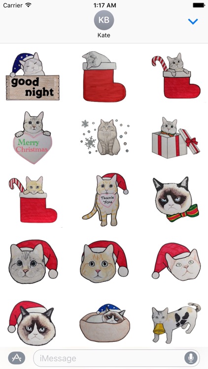 Cute Christmas Cat Sticker