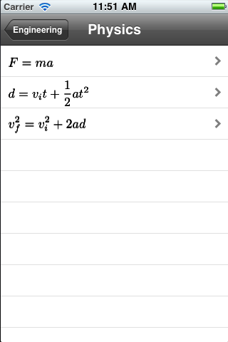 Equation Library screenshot 2