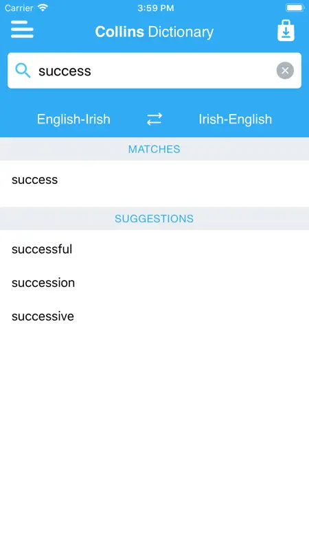 Collins Irish Dictionary screenshot 5 of 5