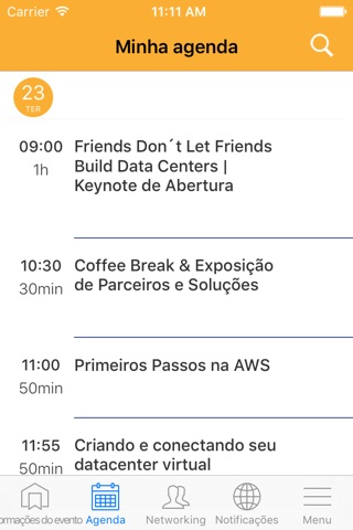 AWS Eventos screenshot 2