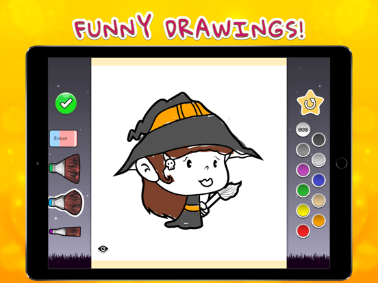 Coloring Your Halloween iPad screenshot 1 - Games app