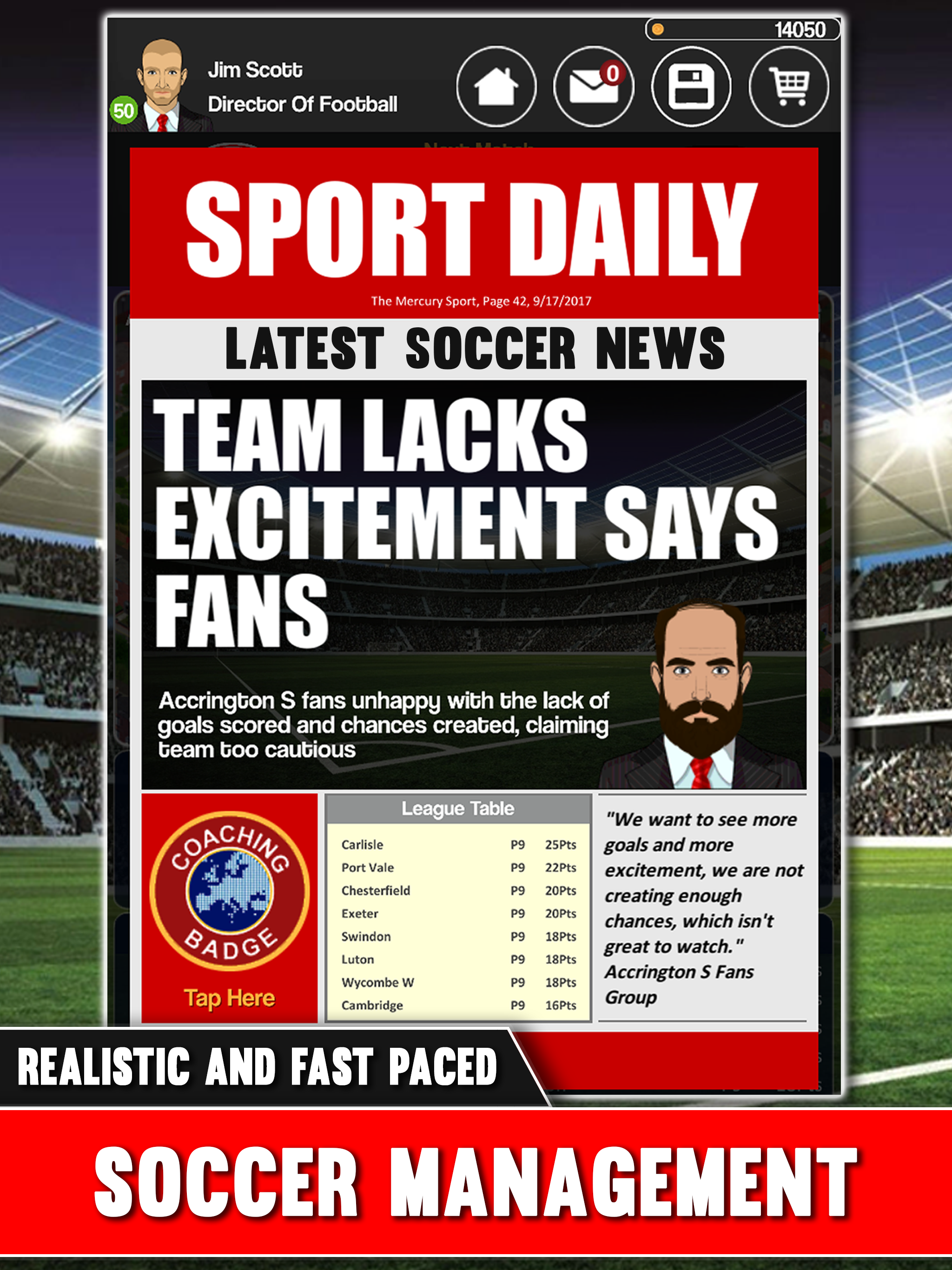 Club Soccer Director 2018 screenshot 7