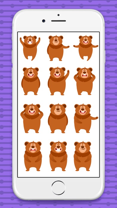 Brown Bear Cute Stickers screenshot 4