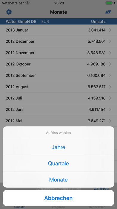 Screenshot #1 pour ERP Umsatz