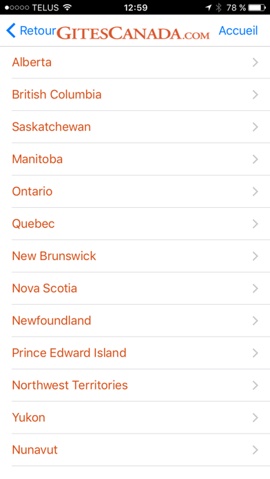Screenshot #2 pour GitesCanada