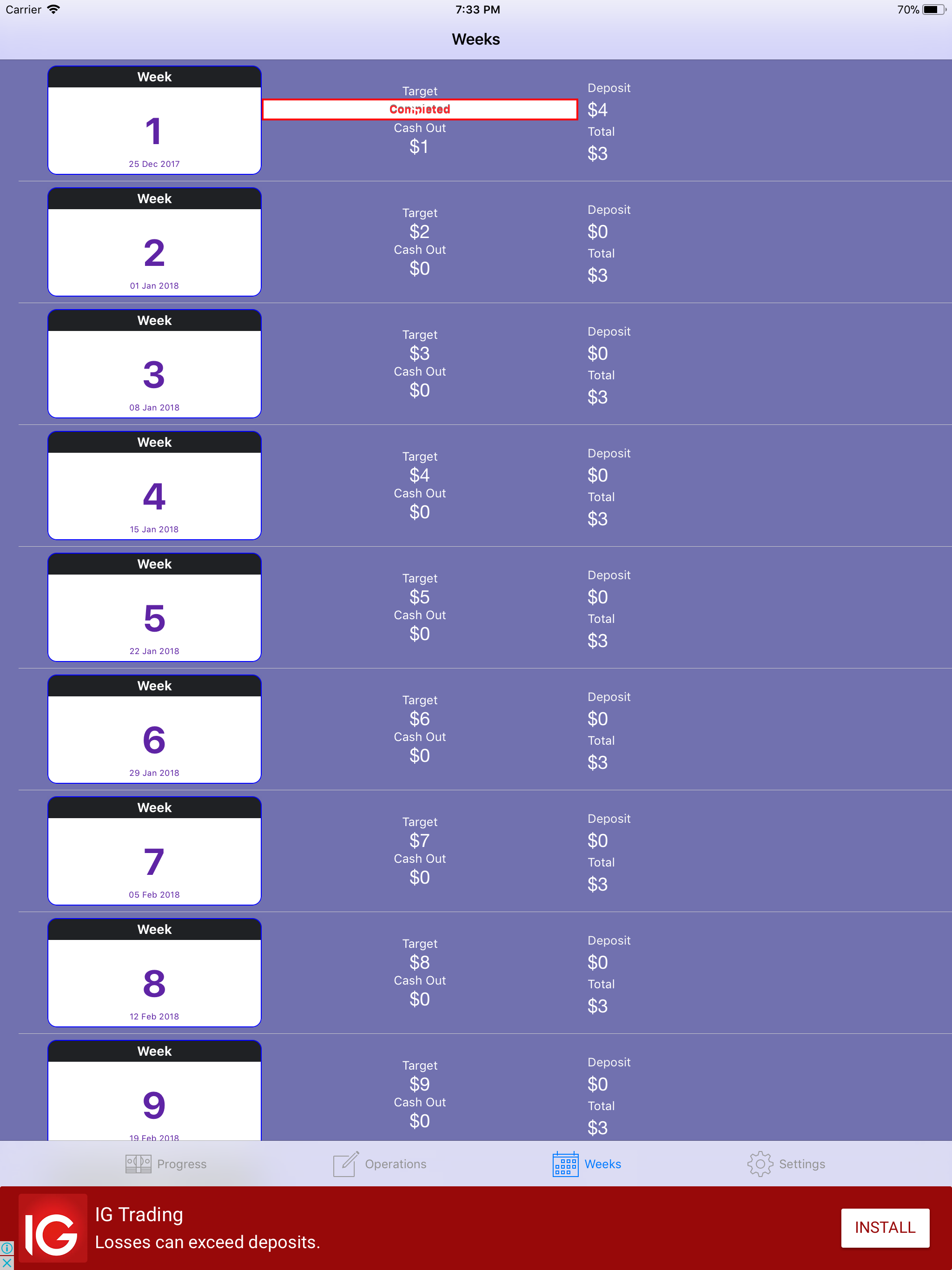 52 Weeks Money Challenge