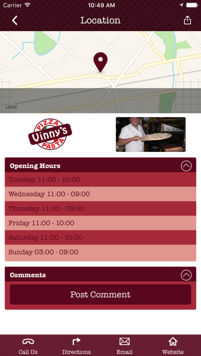 Vinny’s Pizza & Pasta Screenshot 2 - AppWisp.com Vinny’s Pizza & Pasta Screenshot 2 - AppWisp.com