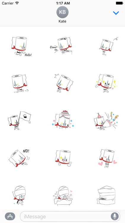 Funny Toilet Paper Man Sticker