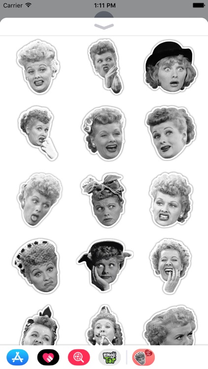 I LOVE LUCY emoji expressions