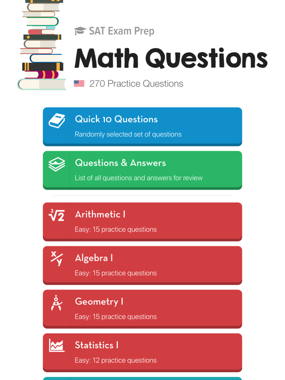 Screenshot #1 for SAT Math: Practice Questions