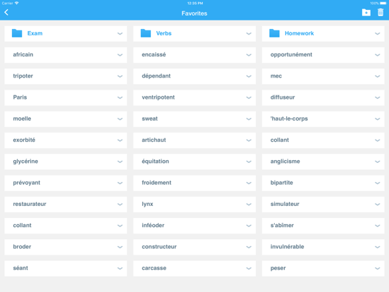 Collins French Dictionary iPad screenshot 4 - Reference app